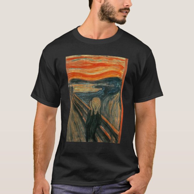The Scream of Edvard Expressionism Munch Art T-Shirt (Front)