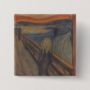 The Scream of Nature by Edvard Munch 1893 15 Cm Square Badge