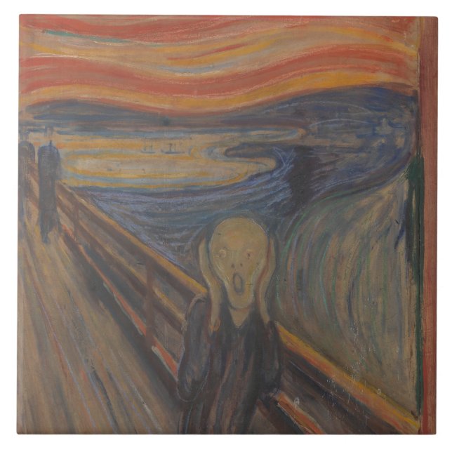 The Scream of Nature by Edvard Munch 1893 Ceramic Tile (Front)