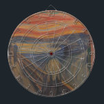 The Scream of Nature by Edvard Munch 1893 Dartboard<br><div class="desc">"The Scream of Nature" (original title: "Der Schrei der Natur") is a powerful and iconic artwork created by the Norwegian artist Edvard Munch in 1893. It's one of the most recognisable and influential pieces of modern art. - The painting depicts a solitary figure with an anguished expression, standing on a...</div>