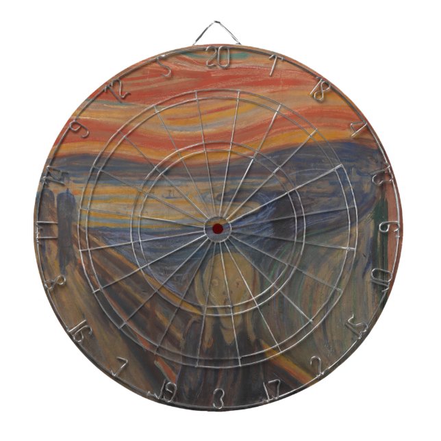 The Scream of Nature by Edvard Munch 1893 Dartboard (Front)