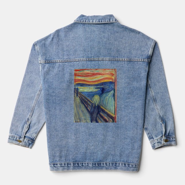 The Scream (of Nature) Edvard Munch  Denim Jacket (Back)