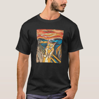 The Scream Picture Munch Cats Mice Parody Men Wome T-Shirt