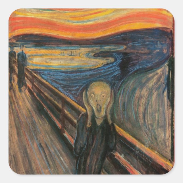 The Scream Round Sticker (Front)