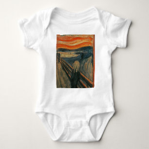 The Scream (Textured) by Edvard Munch Baby Bodysuit