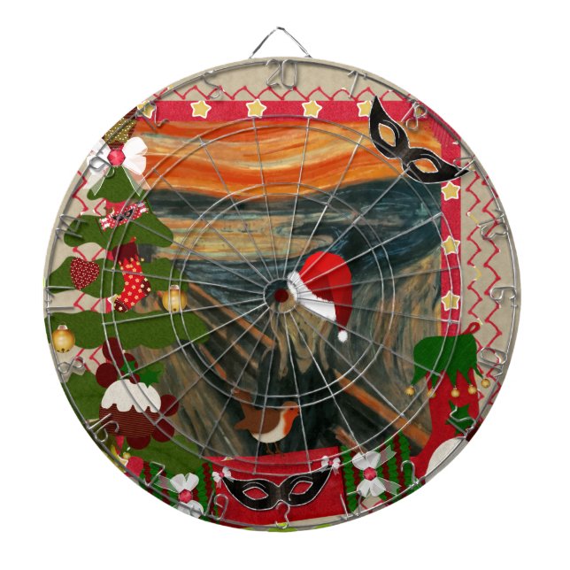 the scream ugly christmas dartboard (Front)