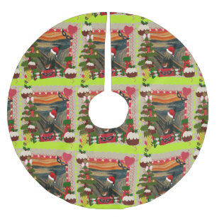 the scream ugly christmas xmas tree skirt