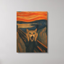 The Screaming Cat Parody Classic Art Funny