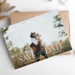 The Script H Modern 2 Photo Save the Date Invitation<br><div class="desc">Elegant, Simple and Minimalist describe this Chic 2 Photo Save the Date. Your invite will be as unique as your photo. It's great for Spring, Summer Weddings, Beach, Boho Weddings, Fall Weddings, Rustic Weddings, Winter Weddings & More. Forget the extremely high price but keep the luxe with high quality, professional...</div>