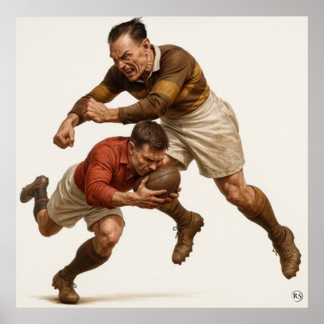 The SCrum Half -  Vintage Rugby Print (Front)