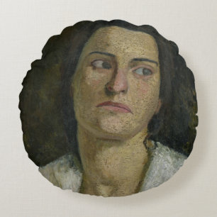 The Sculptress Clara Rilke-Westhoff 1905 Round Cushion