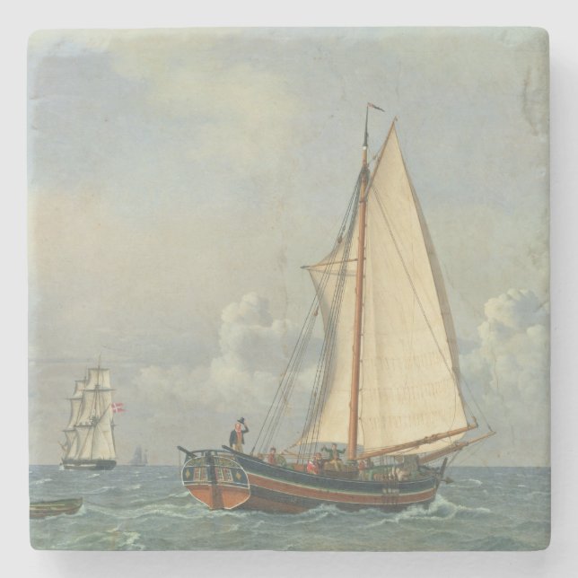 The Sea, 1831 Stone Coaster (Front)