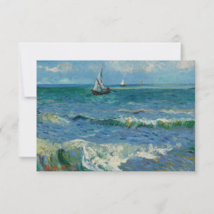 The Sea at Les Saintes Maries de la Mer Van Gogh Card