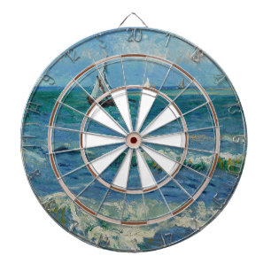 The Sea at Les Saintes Maries de la Mer   Van Gogh Dartboard