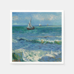 The Sea at Les Saintes Maries de la Mer   Van Gogh Napkin