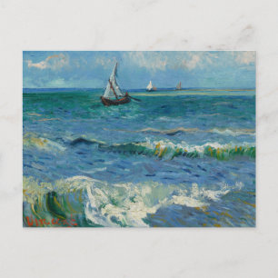 The Sea at Les Saintes Maries de la Mer   Van Gogh Postcard