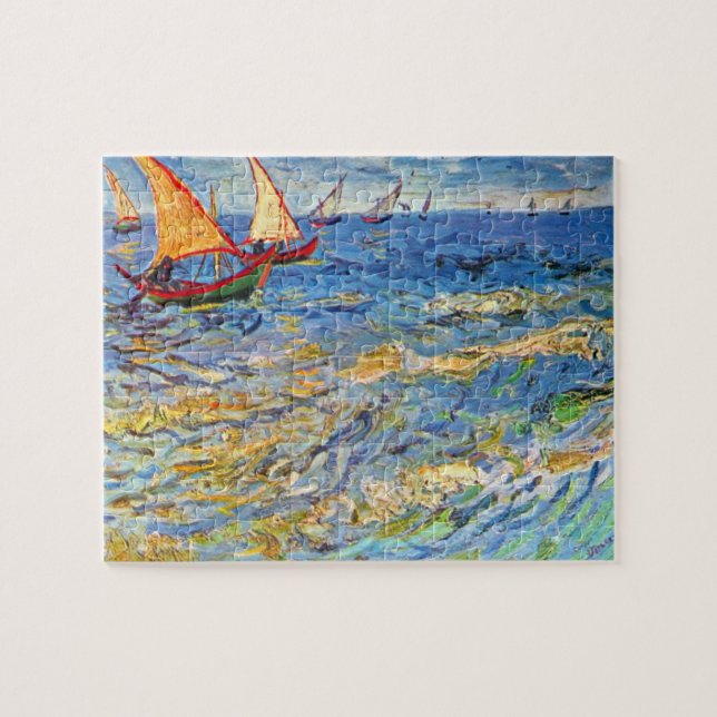 The sea at Saintes-Maries by Van Gogh Jigsaw Puzzle (Horizontal)
