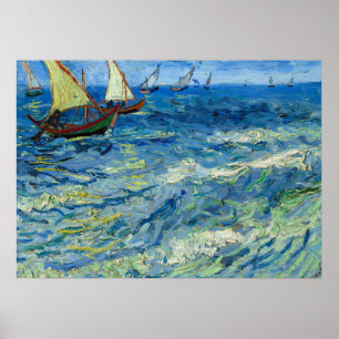 The Sea at Saintes-Maries by Vincent van Gogh Poster