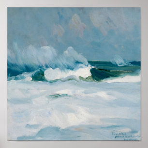 The Sea   Charles Herbert Woodbury - Impressionism Poster