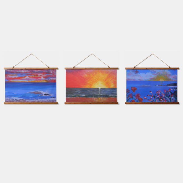 The sea cliff, hanging tapestry (Triple)