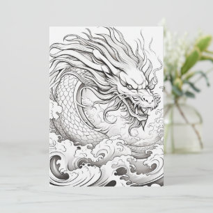 The Sea Dragon   Colour Your Own Greeting