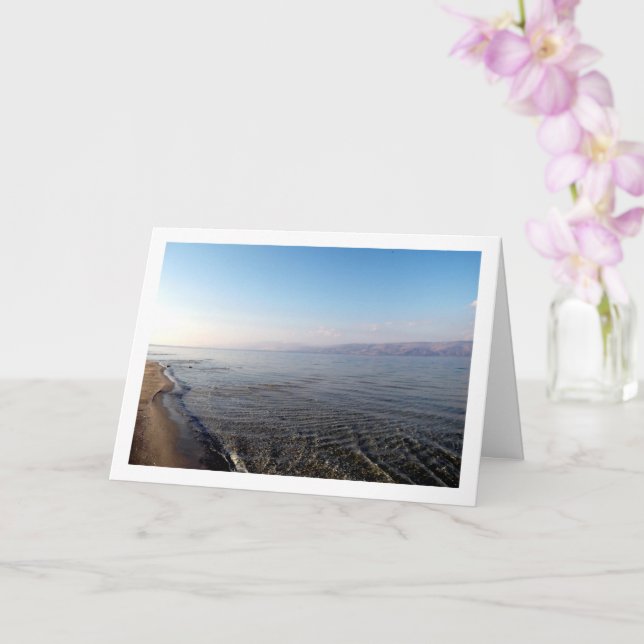 The Sea of Galilee, Israel Card (Orchid)