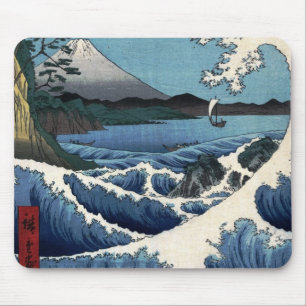 The Sea off Satta in Suruga Province, Hiroshige Mouse Pad