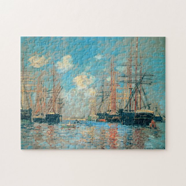 The Sea Port in Amsterdam Monet Fine Art Jigsaw Puzzle (Horizontal)