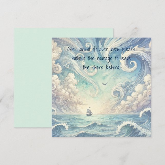 The Sea & Quote  Card (Front/Back)