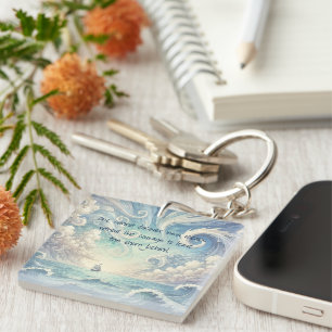 The Sea & Quote  Key Ring