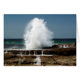 The Sea There Breaks Over the Breakwater Card