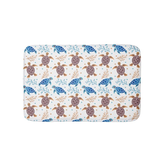 The Sea Turtle Pattern Bath Mat (Front)