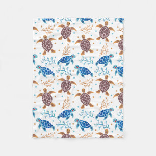 The Sea Turtle Pattern Fleece Blanket