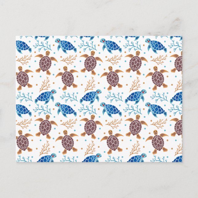 The Sea Turtle Pattern Postcard (Front)