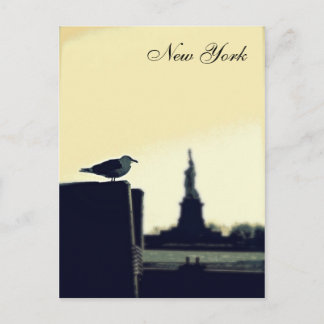 The Seagull and The Statue of Liberty Postcard