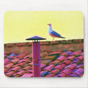 The seagull on an Afternoon of Conclave Mouse Pad