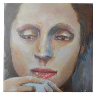 The Seamstress Ceramic Tile