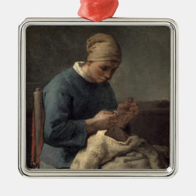 The Seamstress Metal Ornament (Front)