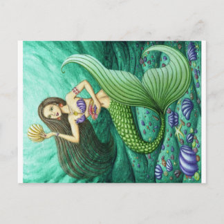 The Seashell Collector Mermaid Postcard