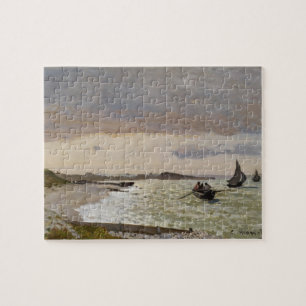 The Seashore at Sainte-Adresse, 1864 Jigsaw Puzzle
