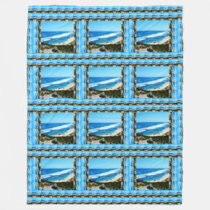 The Seaside Is My Happy Place, Fleece Blanket