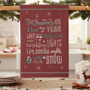 The Season Christmas Poem ID593 Tea Towel