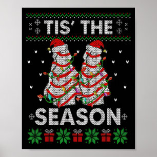 The Season Christmas Tree Cakes Debbie Becky Xmas Poster