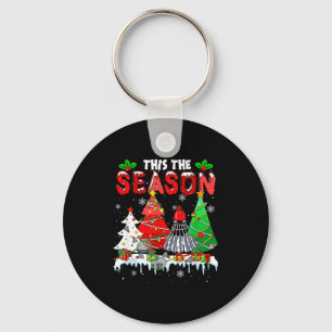 The Season Colorful Christmas Trees Costume Badmin Key Ring