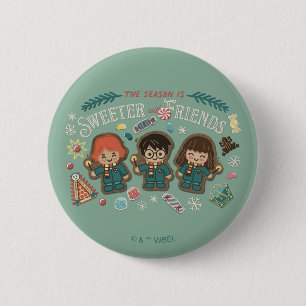 The Season is Sweeter with Friends 6 Cm Round Badge