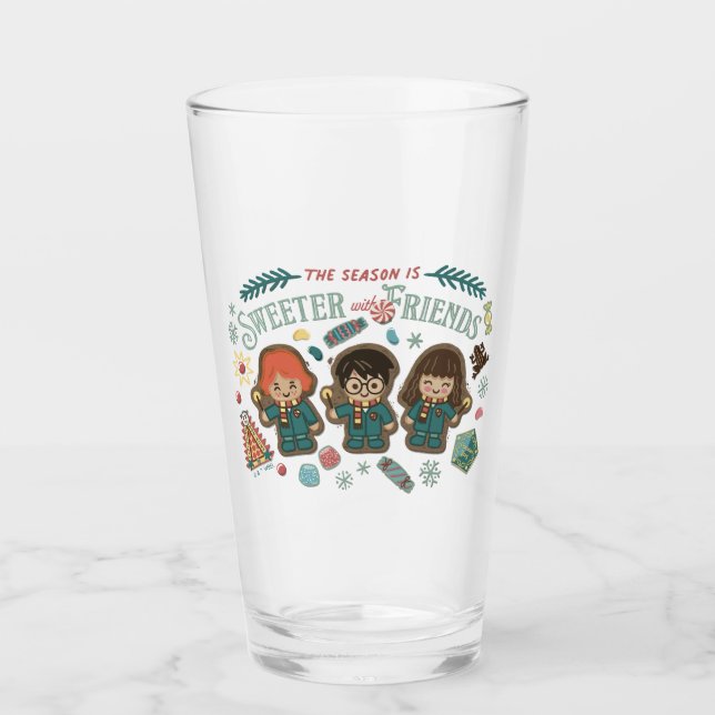 The Season is Sweeter with Friends Glass (Front)