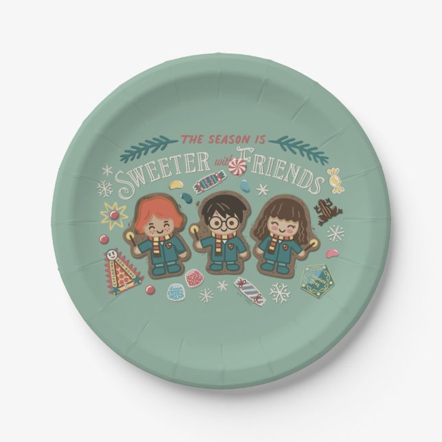 The Season is Sweeter with Friends Paper Plate (Front)