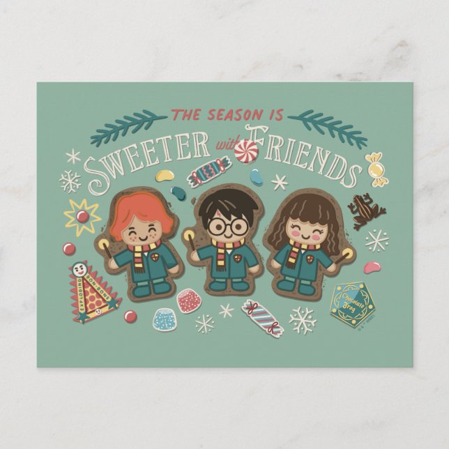 The Season is Sweeter with Friends Postcard (Front)