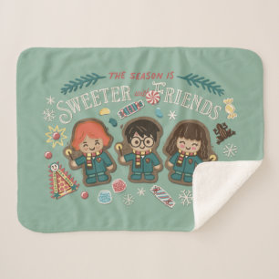 The Season is Sweeter with Friends Sherpa Blanket