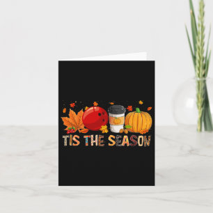 The Season Leopard Pumpkin Bowling Halloween Fall  Card